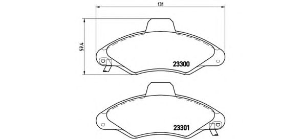 Тормозные колодки BREMBO P 24 045