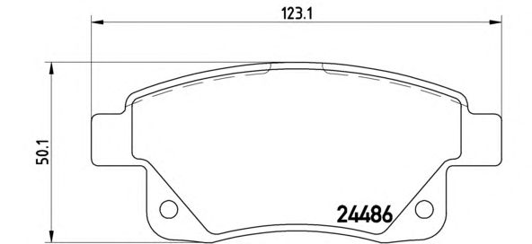 Тормозные колодки BREMBO P 24 066