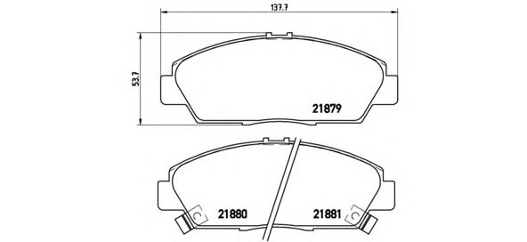 Тормозные колодки BREMBO P 28 021