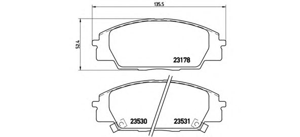 Тормозные колодки BREMBO P 28 032