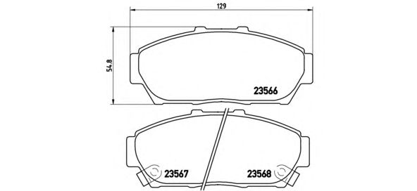 Тормозные колодки BREMBO P 28 048