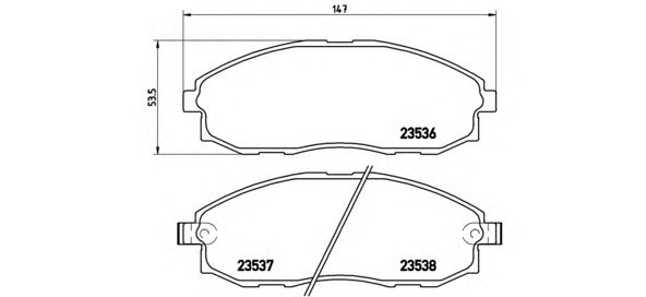 Тормозные колодки BREMBO P 30 010