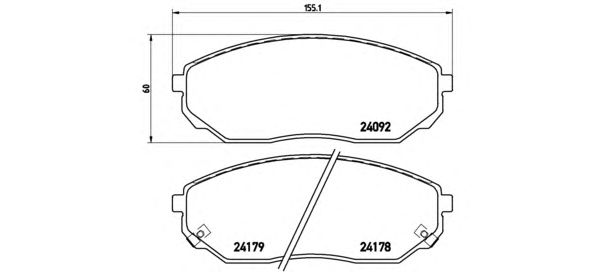 Тормозные колодки BREMBO P 30 019
