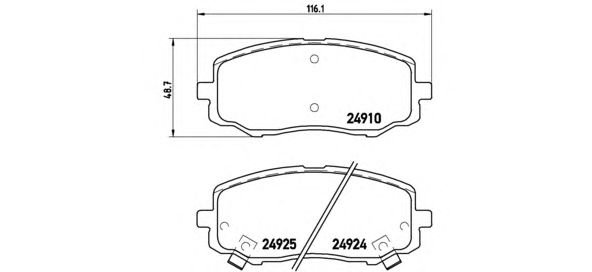 Тормозные колодки BREMBO P 30 045