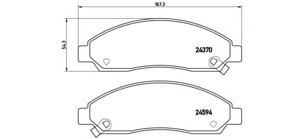 Тормозные колодки BREMBO P 34 005