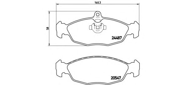 Тормозные колодки BREMBO P 36 017