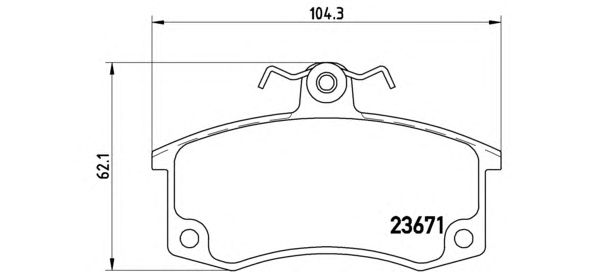 Тормозные колодки BREMBO P 41 004