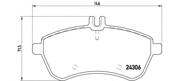 Тормозные колодки BREMBO P 50 070