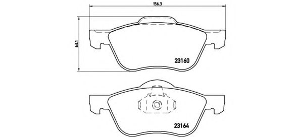 Тормозные колодки BREMBO P 56 037