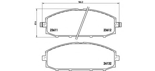 Гальмівні колодки BREMBO P 56 041