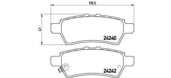 Тормозные колодки BREMBO P 56 060