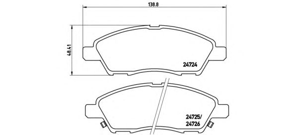 Тормозные колодки BREMBO P 56 070