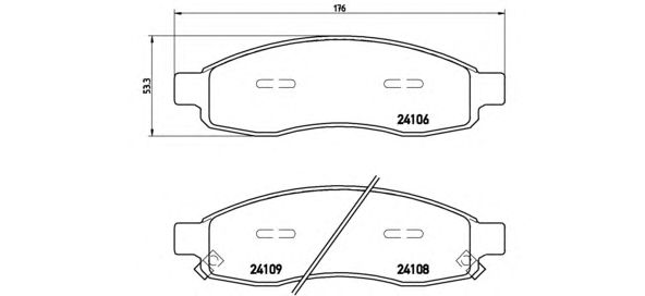 Тормозные колодки BREMBO P 58 001