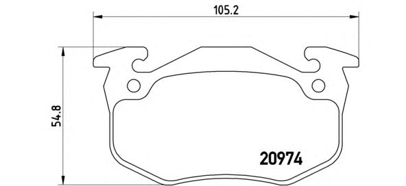 Тормозные колодки BREMBO P 61 032
