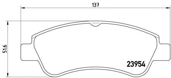 Тормозные колодки BREMBO P 61 066