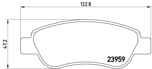 Тормозные колодки BREMBO P 61 081