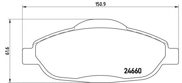 Тормозные колодки BREMBO P 61 101
