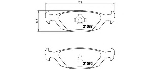 Гальмівні колодки BREMBO P 71 003
