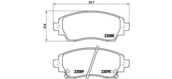 Тормозные колодки BREMBO P 83 042
