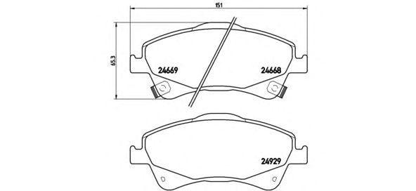 Тормозные колодки BREMBO P 83 109