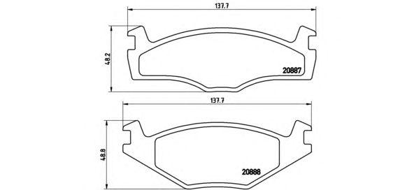 Тормозные колодки BREMBO P 85 012