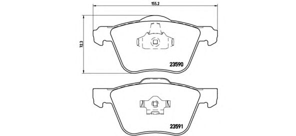 Тормозные колодки BREMBO P 86 022