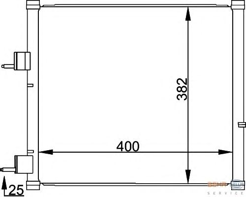 Радіатор кондиціонера HELLA 8FC 351 036-421