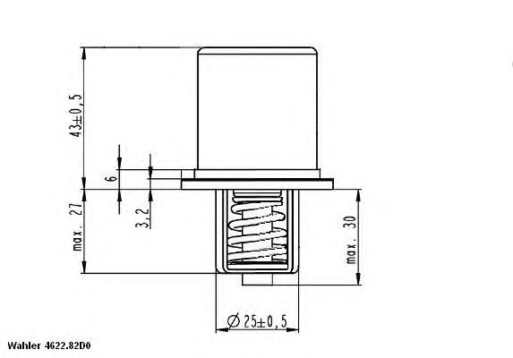 Термостат маслянной системы WAHLER 4622.82D0