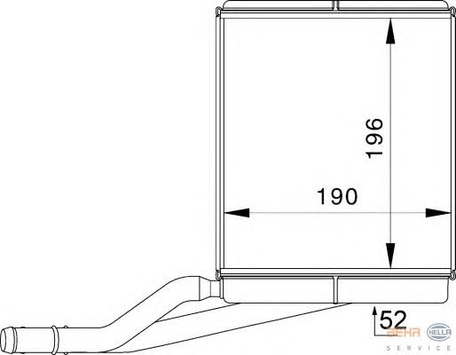 Радиатор отопителя HELLA 8FH 351 333-011