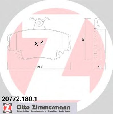 Тормозные колодки ZIMMERMANN 20772.180.1