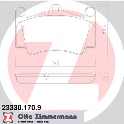 Тормозные колодки ZIMMERMANN 23330.170.9