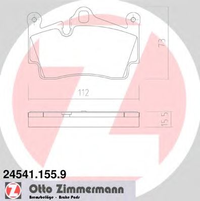 Тормозные колодки ZIMMERMANN 24541.155.9