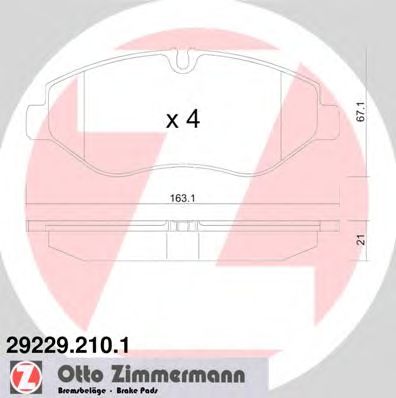 Тормозные колодки ZIMMERMANN 29229.210.1