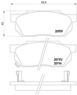 Тормозные колодки HELLA 8DB 355 005-641