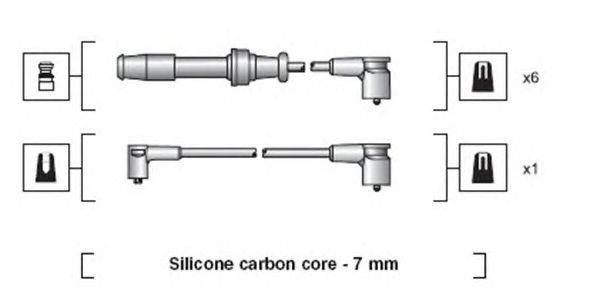 Комплект высоковольтных проводов MAGNETI MARELLI 941318111049