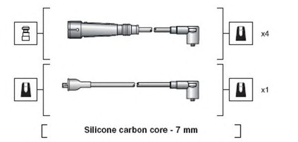 Комплект высоковольтных проводов MAGNETI MARELLI 941318111155