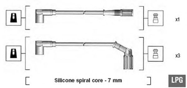 Комплект высоковольтных проводов MAGNETI MARELLI 941095940632