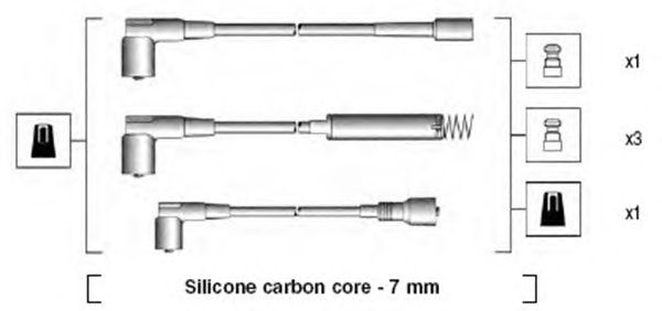 Комплект високовольтних проводів MAGNETI MARELLI 941125120666