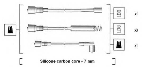 Комплект високовольтних проводів MAGNETI MARELLI 941125370687