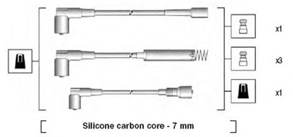 Комплект высоковольтных проводов MAGNETI MARELLI 941125440692