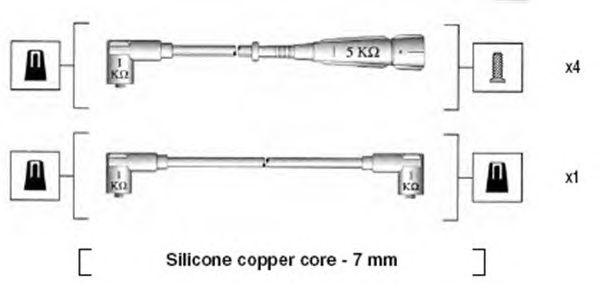 Комплект высоковольтных проводов MAGNETI MARELLI 941175120753