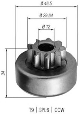 Бендикс стартера MAGNETI MARELLI 940113020238