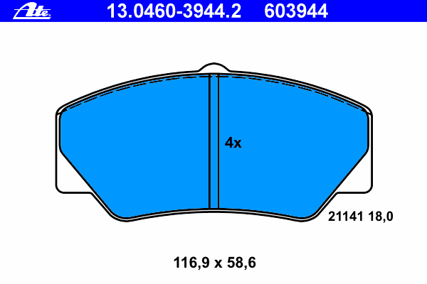 Тормозные колодки ATE 13.0460-3944.2