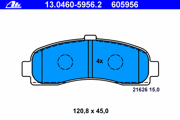 Тормозные колодки ATE 13.0460-5956.2