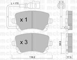 Тормозные колодки METELLI 22-0554-0