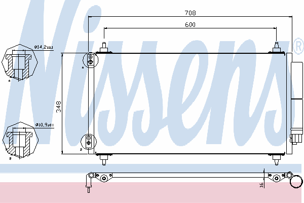Радиатор кондиционера NISSENS 940146