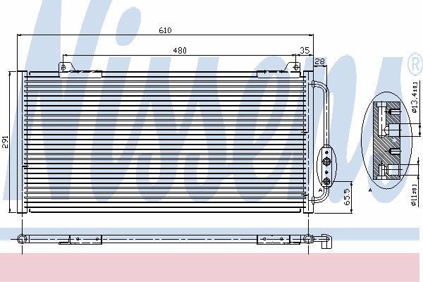 Радиатор кондиционера NISSENS 94255