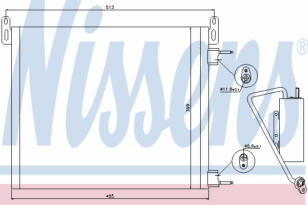 Радиатор кондиционера NISSENS 94805
