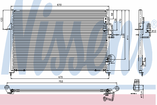 Радиатор кондиционера NISSENS 94808