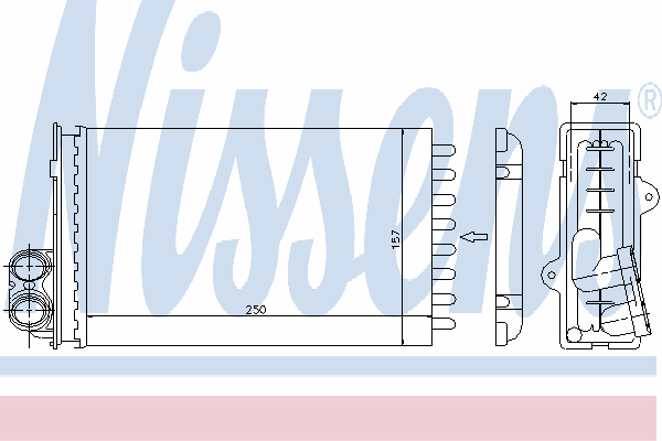 Радиатор отопителя NISSENS 72935